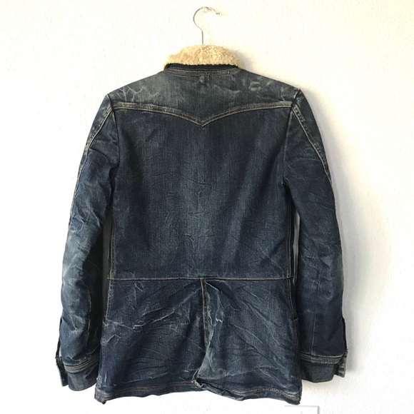 Earl Jean Denim Coat with Sherpa Collar - Picture 3 of 4